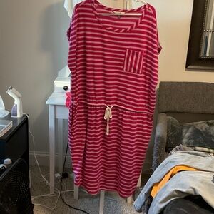 Terra & Sky Pink and White Striped Top